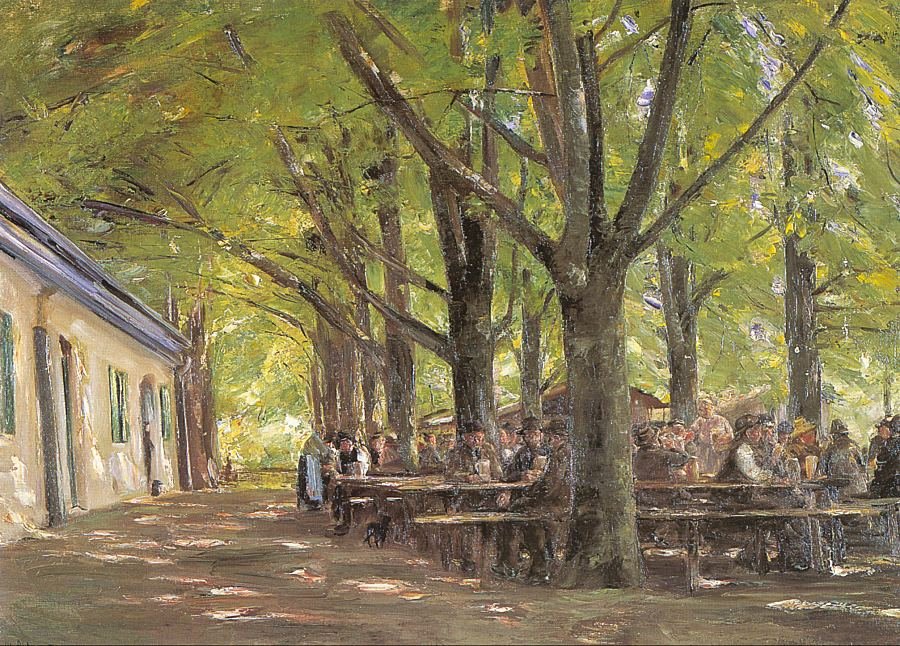 Brannenburger Biergarten af Max Liebermann