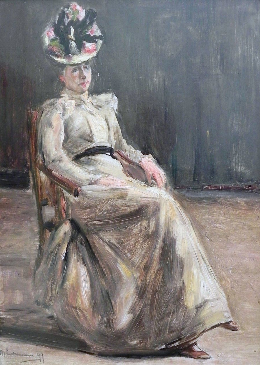 Portræt af en dame af Max Liebermann