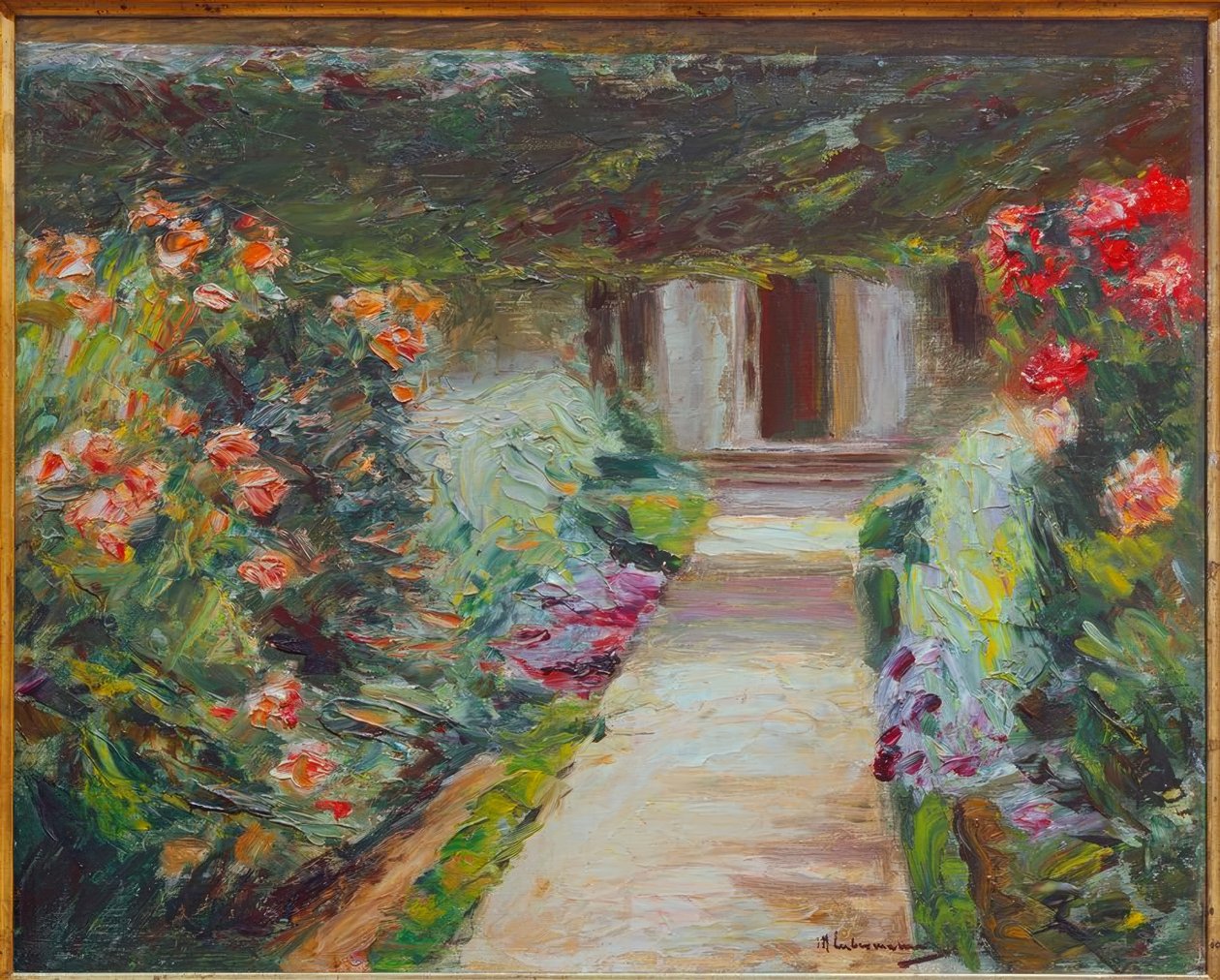 Køkkenhaven mod nordøst - blomsterstauder af Max Liebermann