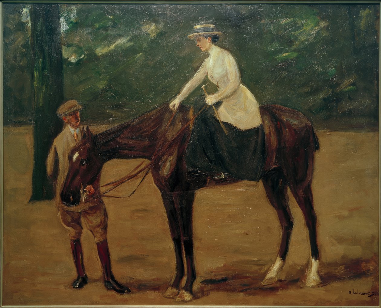 Kunstnerens datter til hest af Max Liebermann