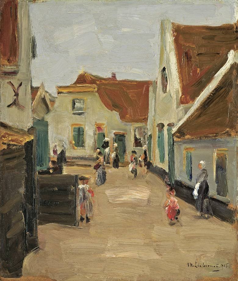 Dorfstrasse i Noordwijk af Max Liebermann