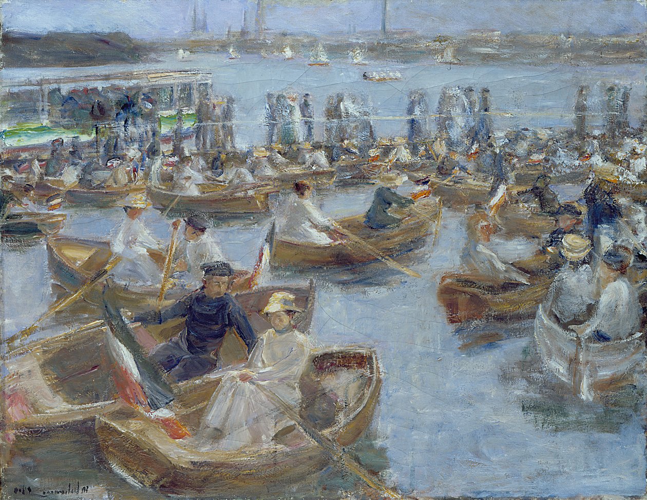 Aften i Uhlenhorster Fahrhaus, 1910 af Max Liebermann