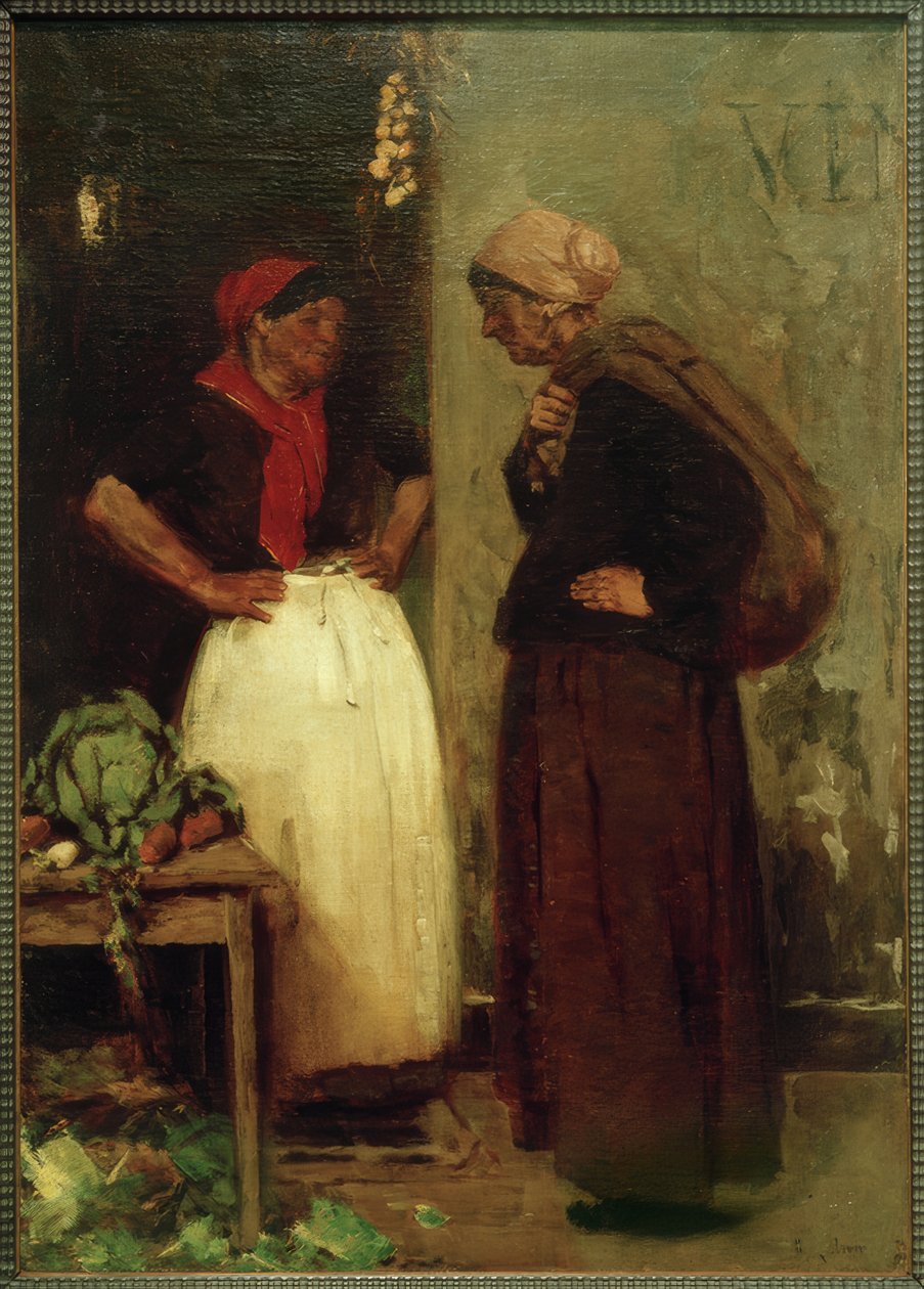 Grønthandler - Markedsscene af Max Liebermann