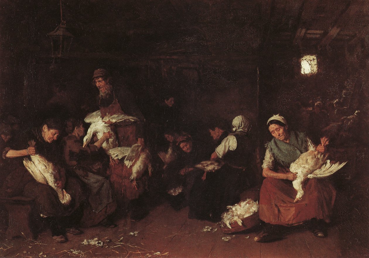 Gåsplukkere af Max Liebermann