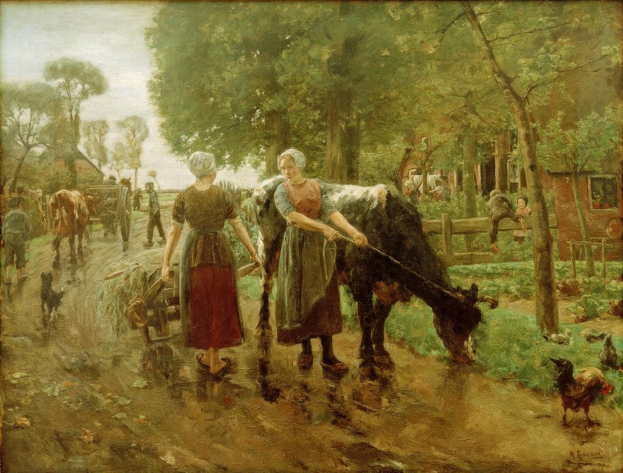 hollandsk landsbygade af Max Liebermann