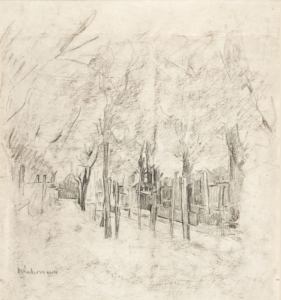 Hollandsk landsbygade i Katwijk af Max Liebermann