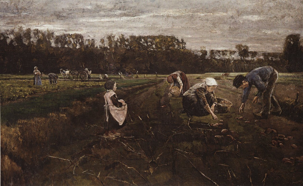 Barbizon kartoffelhøst af Max Liebermann