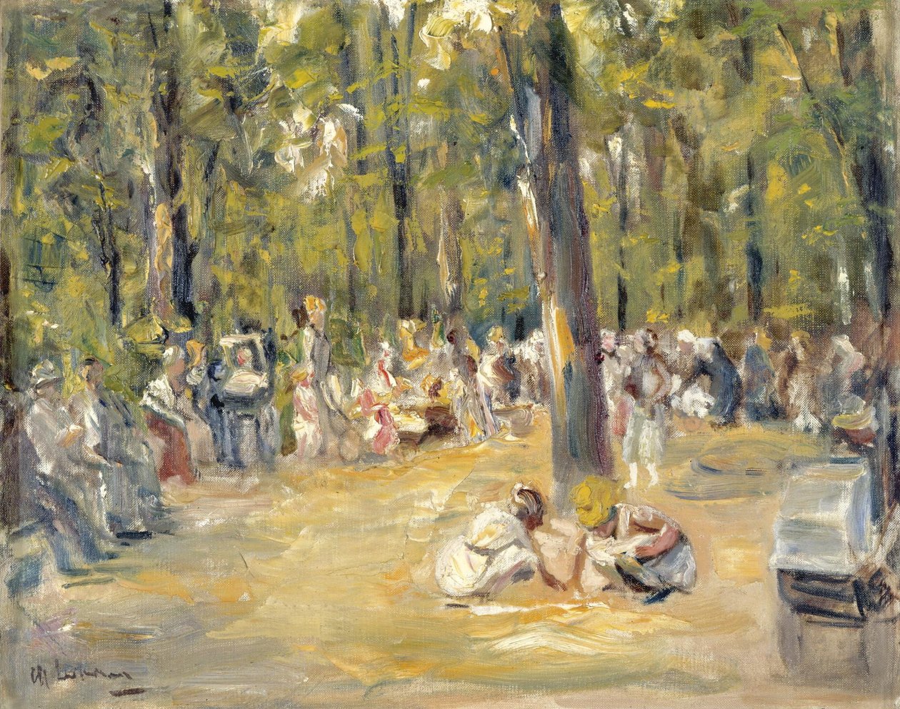 Legeplads i zoologiske haver i Berlin af Max Liebermann