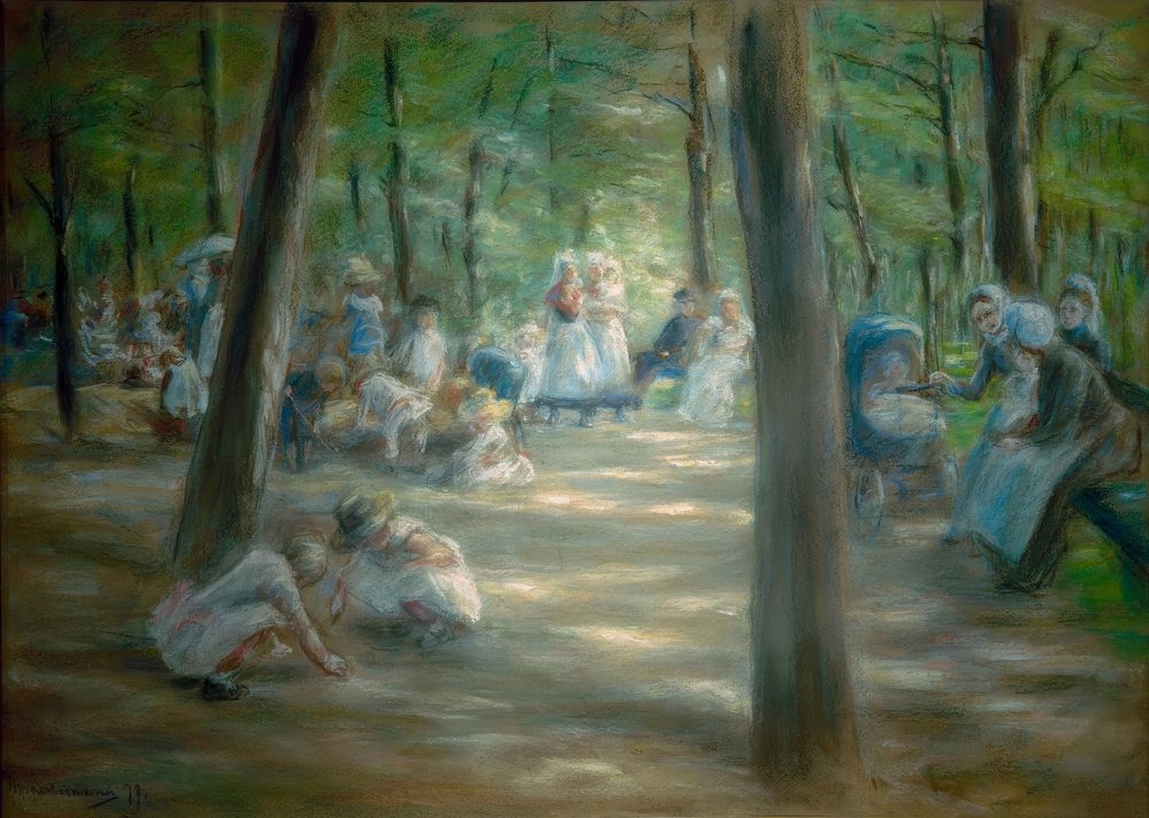 Legeplads i Berlins zoologiske have af Max Liebermann