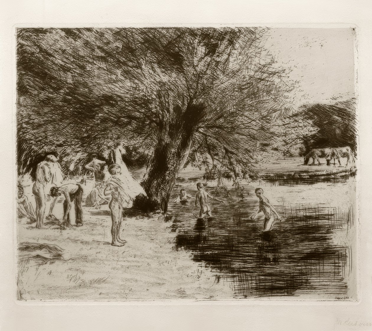 M.Liebermann, badende drenge af Max Liebermann