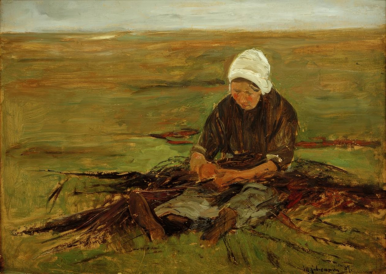Max Liebermann, siddende kvinde forfra af Max Liebermann