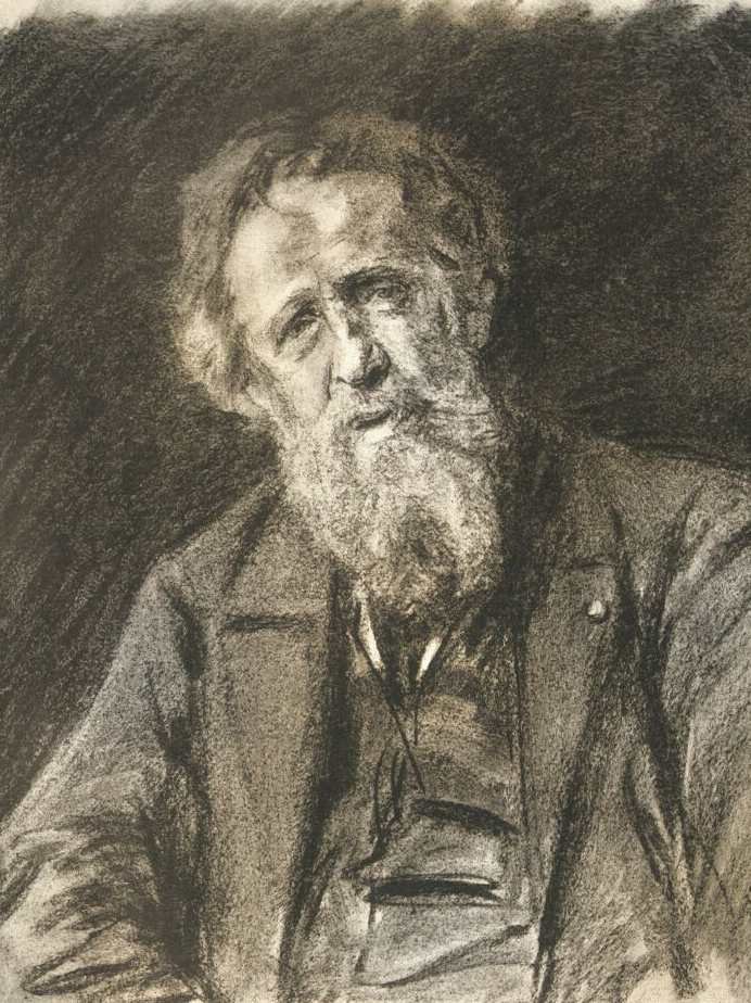 Portræt af Constantin Meunier af Max Liebermann
