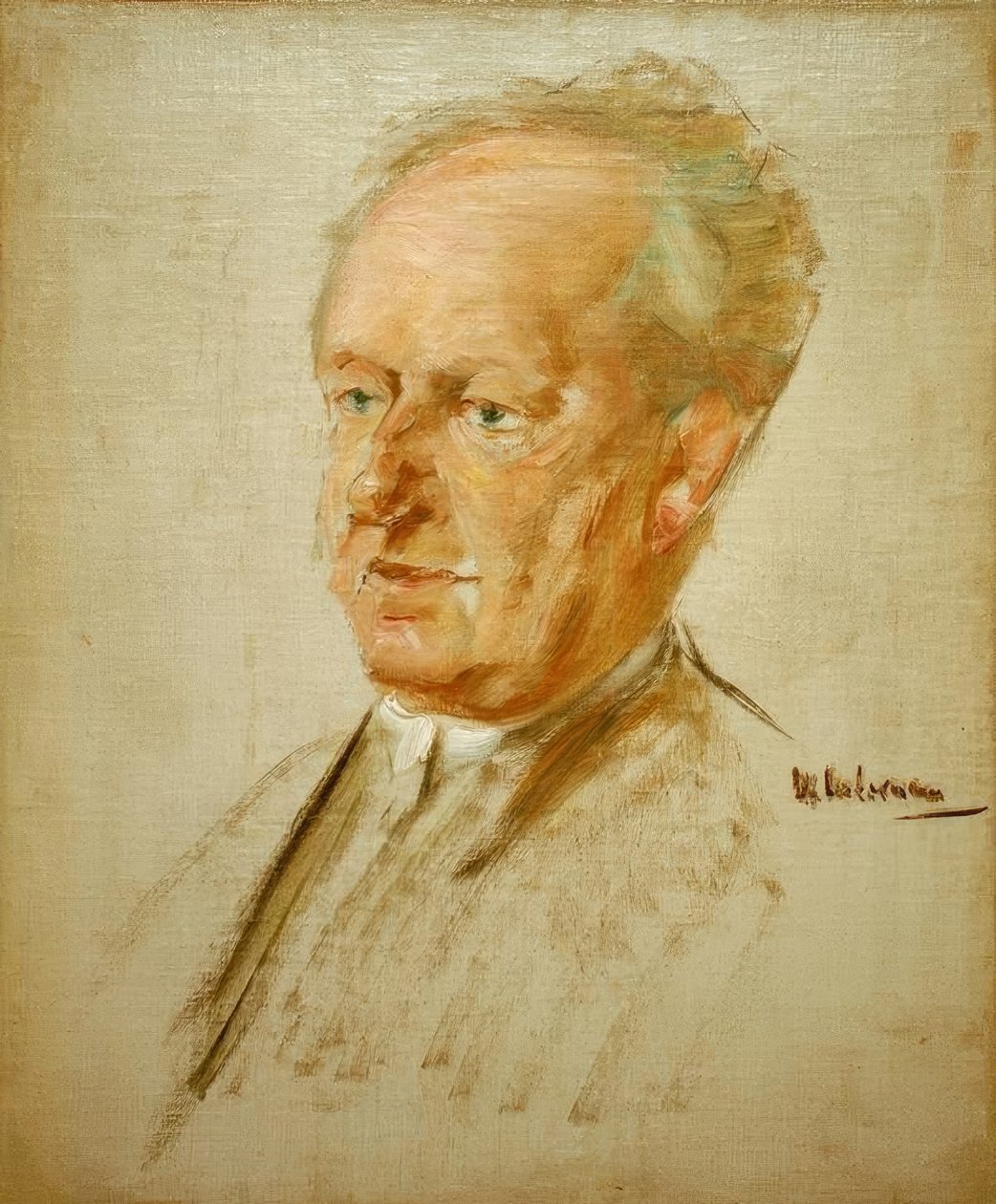 Portræt af Gerhart Hauptmann af Max Liebermann