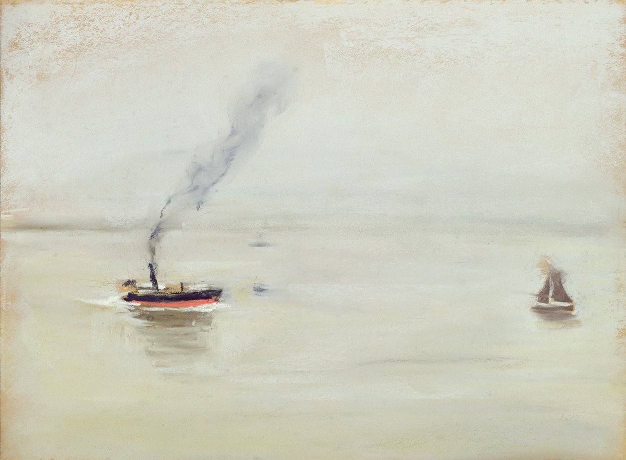 Regnvejr på Elben, 1902 (pastel på papir) af Max Liebermann