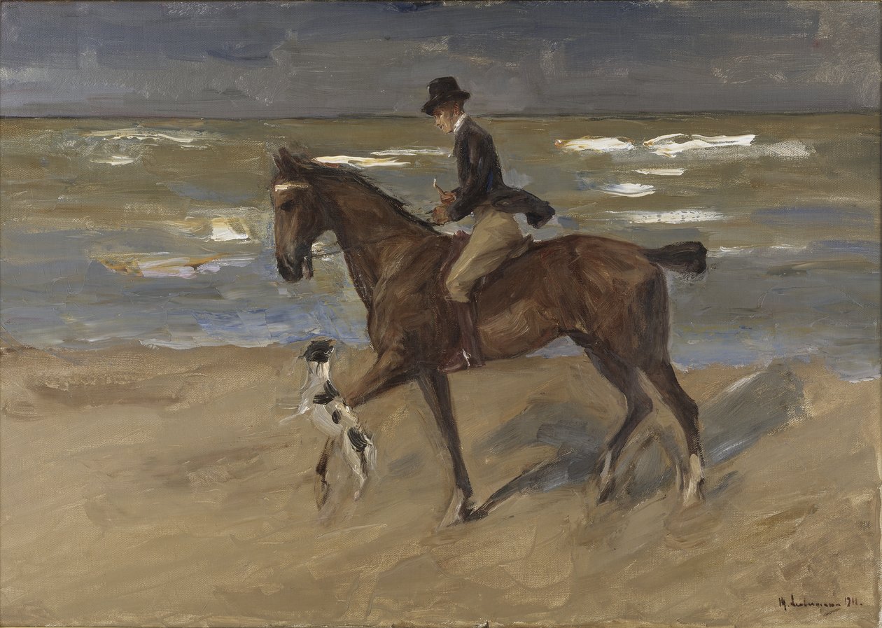 Rytter på stranden, 1911 af Max Liebermann