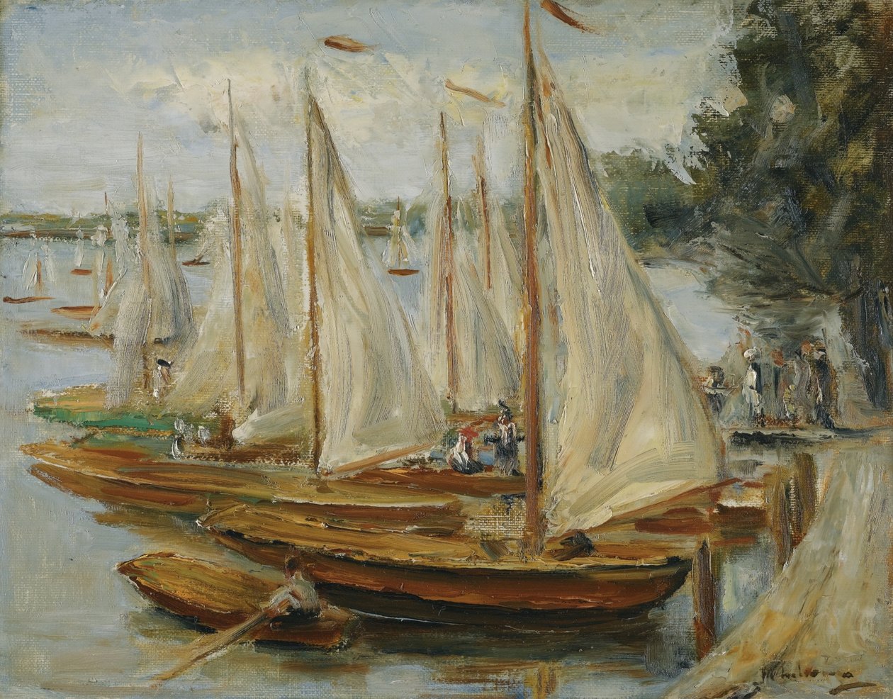 Sejlbåde på Wannsee af Max Liebermann