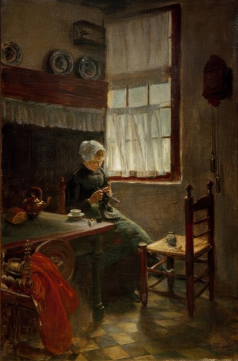 Stille arbejde af Max Liebermann