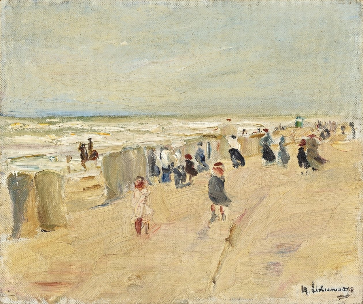 Strand i Noordwijk under en storm af Max Liebermann