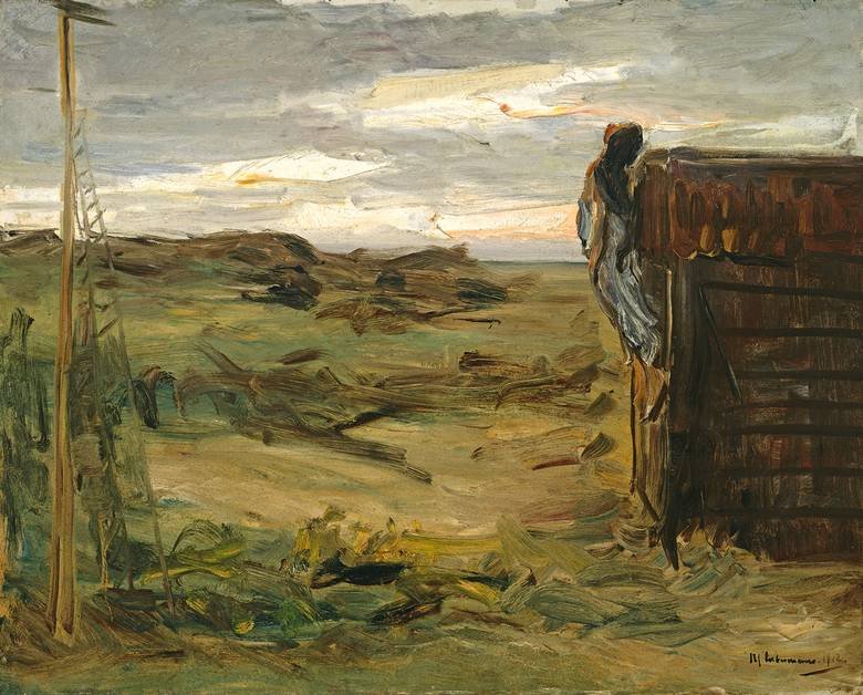 Strand med skur af Max Liebermann