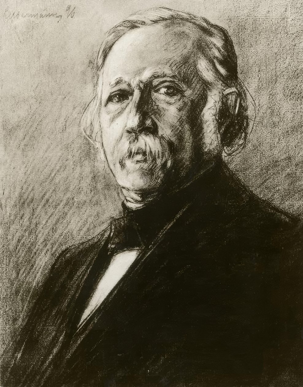 Theodor Fontane, tegning. v. M. Liebermann af Max Liebermann