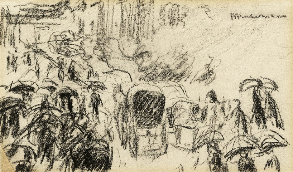 Under lindetræerne i regnen af Max Liebermann