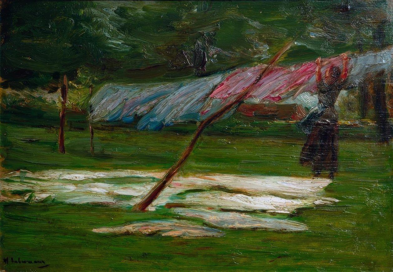 Tørring af vasketøj - blegemiddel af Max Liebermann