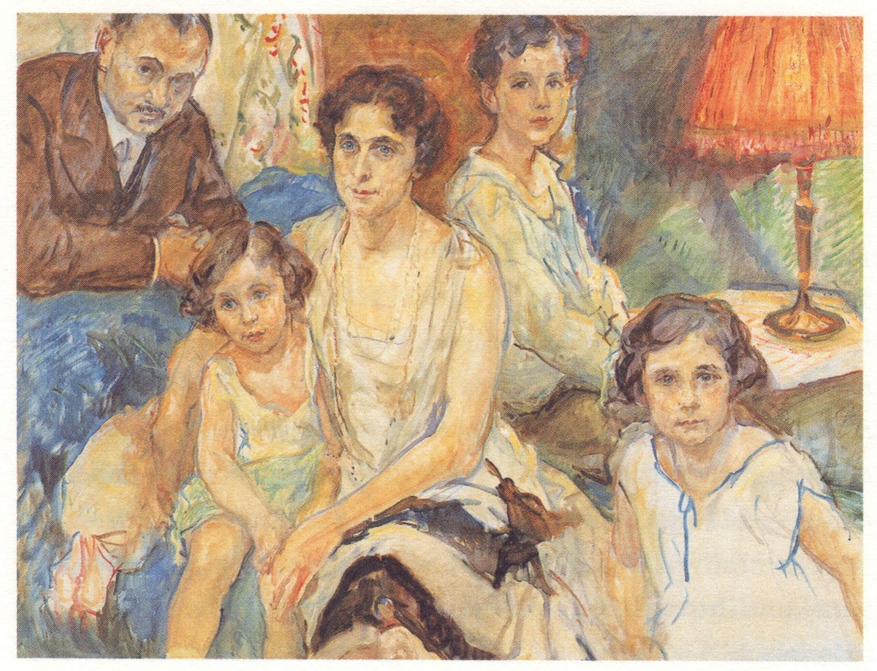 Familien til lægen Janos Plesch. Siden 1914 var han gift med Melanie Gans, en datter af Adolf Gans, en af ​​de tre brødre, der drev Cassella -farveværkerne i Frankfurt af Max Slevogt