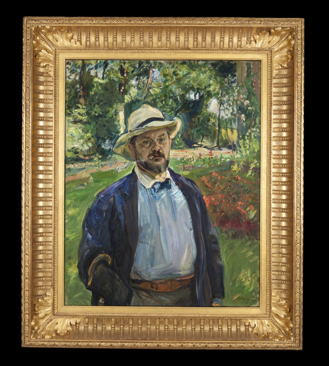 Et selvportræt i haven ved Godramstein, 1910 af Max Slevogt