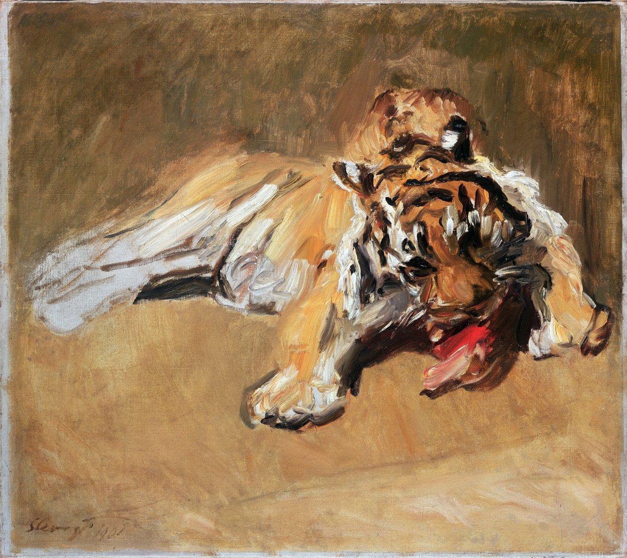 Feeding Tiger, 1901 af Max Slevogt