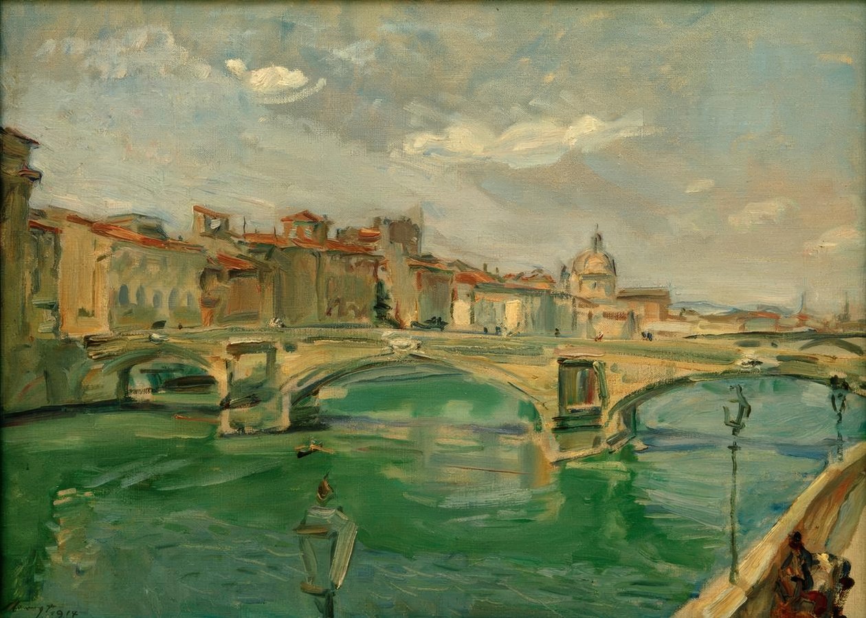 M.Slevogt, Brücke i Florenz (Trinity Bridge af Max Slevogt