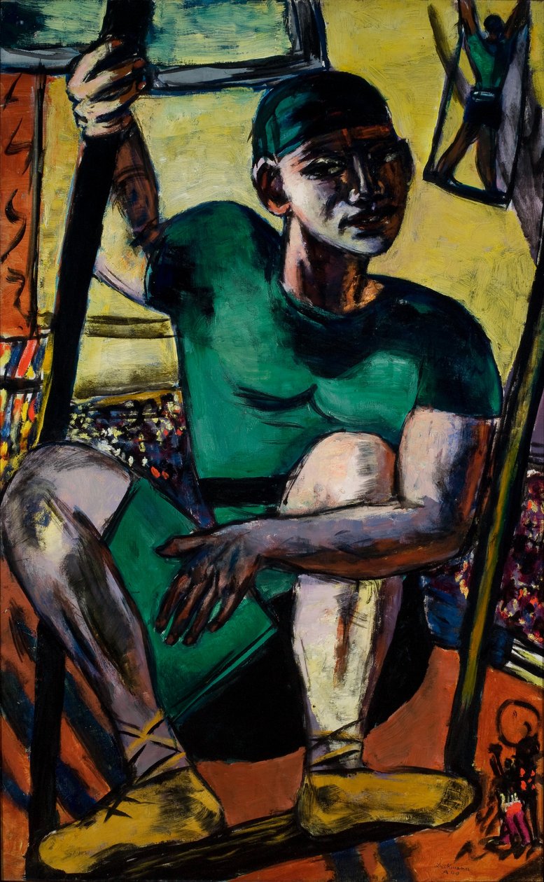 Acrobat på trapez af Max Beckmann