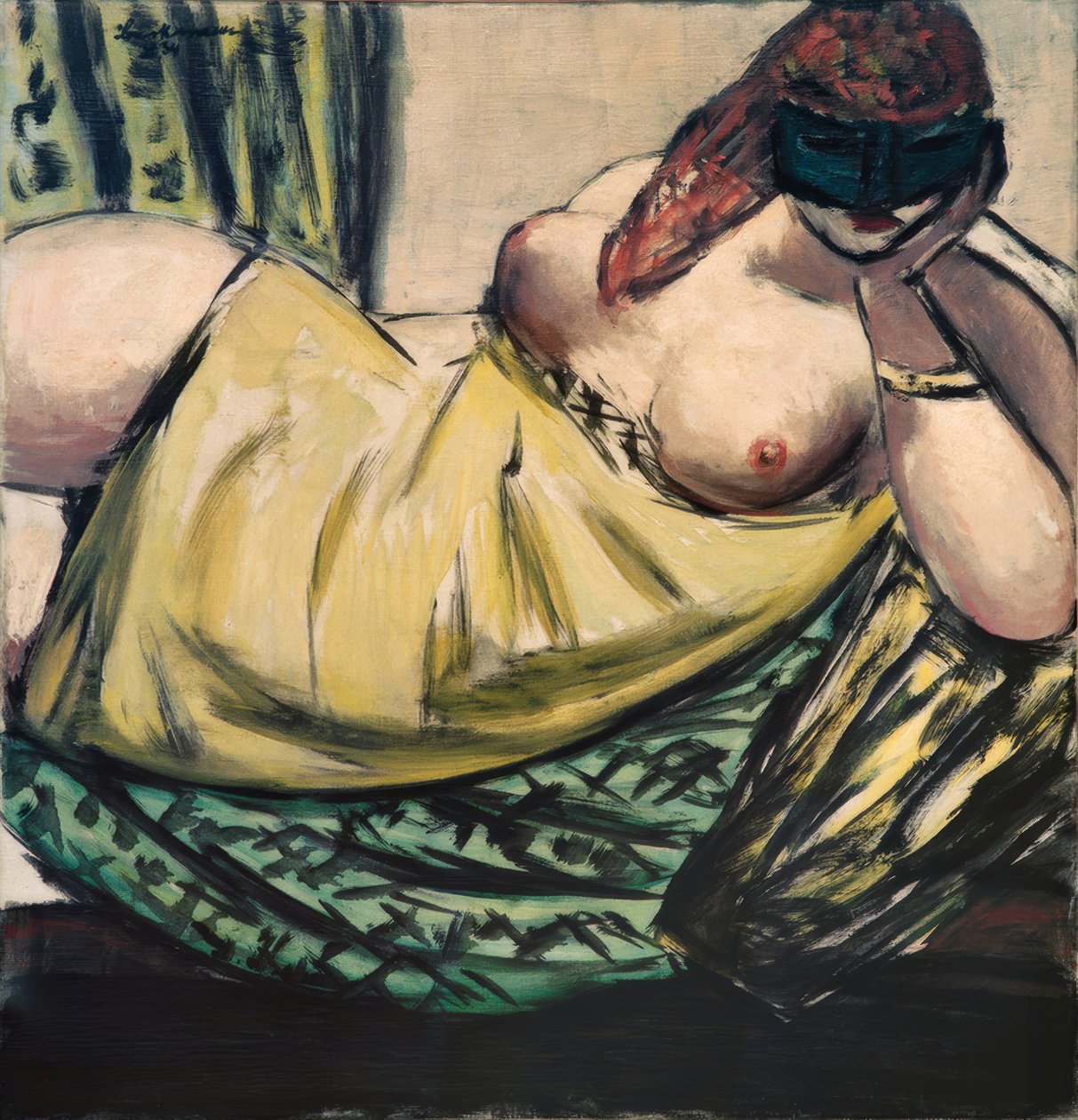 Alfi mit Maske af Max Beckmann