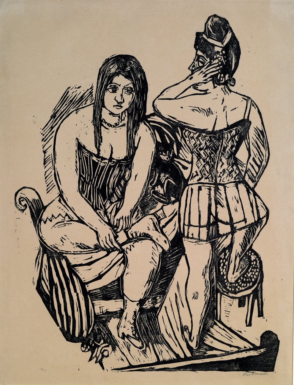 Hos Toilette af Max Beckmann