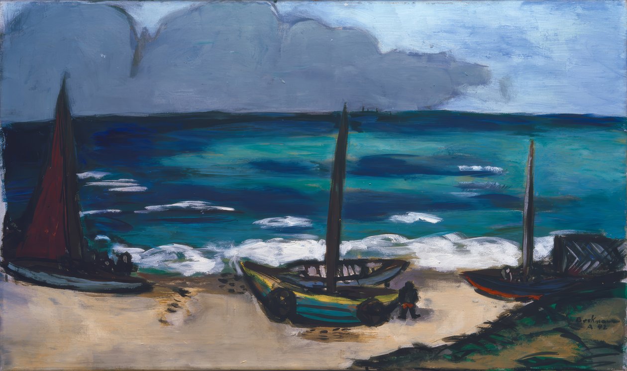 Tordenvejr på vej op ved havet af Max Beckmann