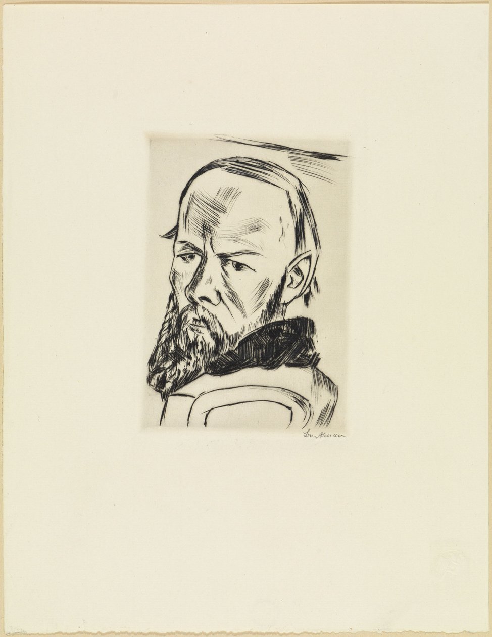 Portræt af Dostojevskij af Max Beckmann