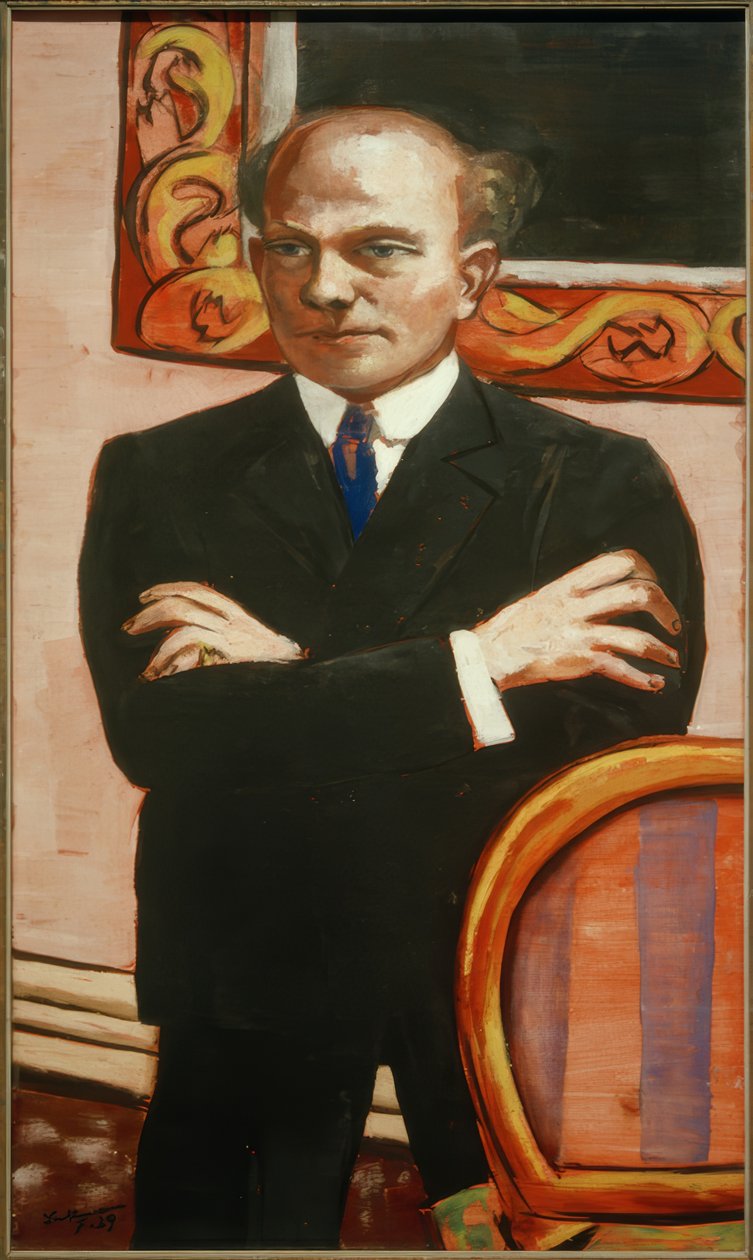 Portræt af Gottlieb Friedrich Reber af Max Beckmann