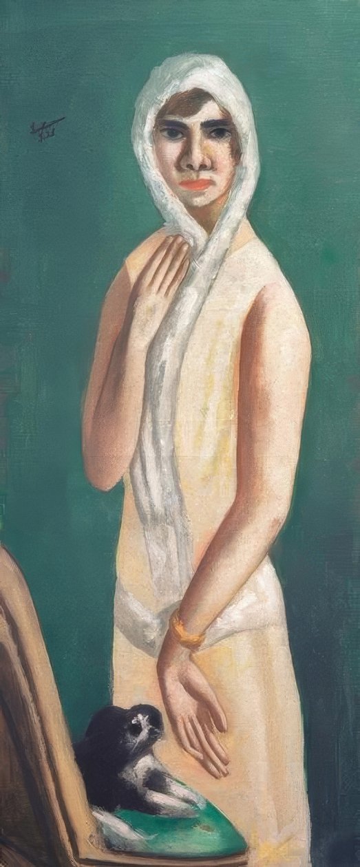 Portræt af Quappi Beckmann af Max Beckmann