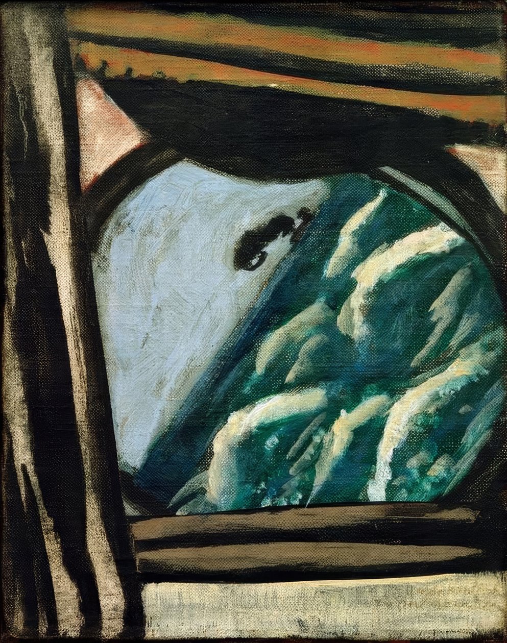 Udsigt fra skibets luge af Max Beckmann