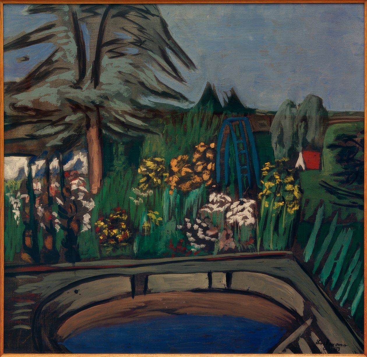 Blomstrende have af Max Beckmann