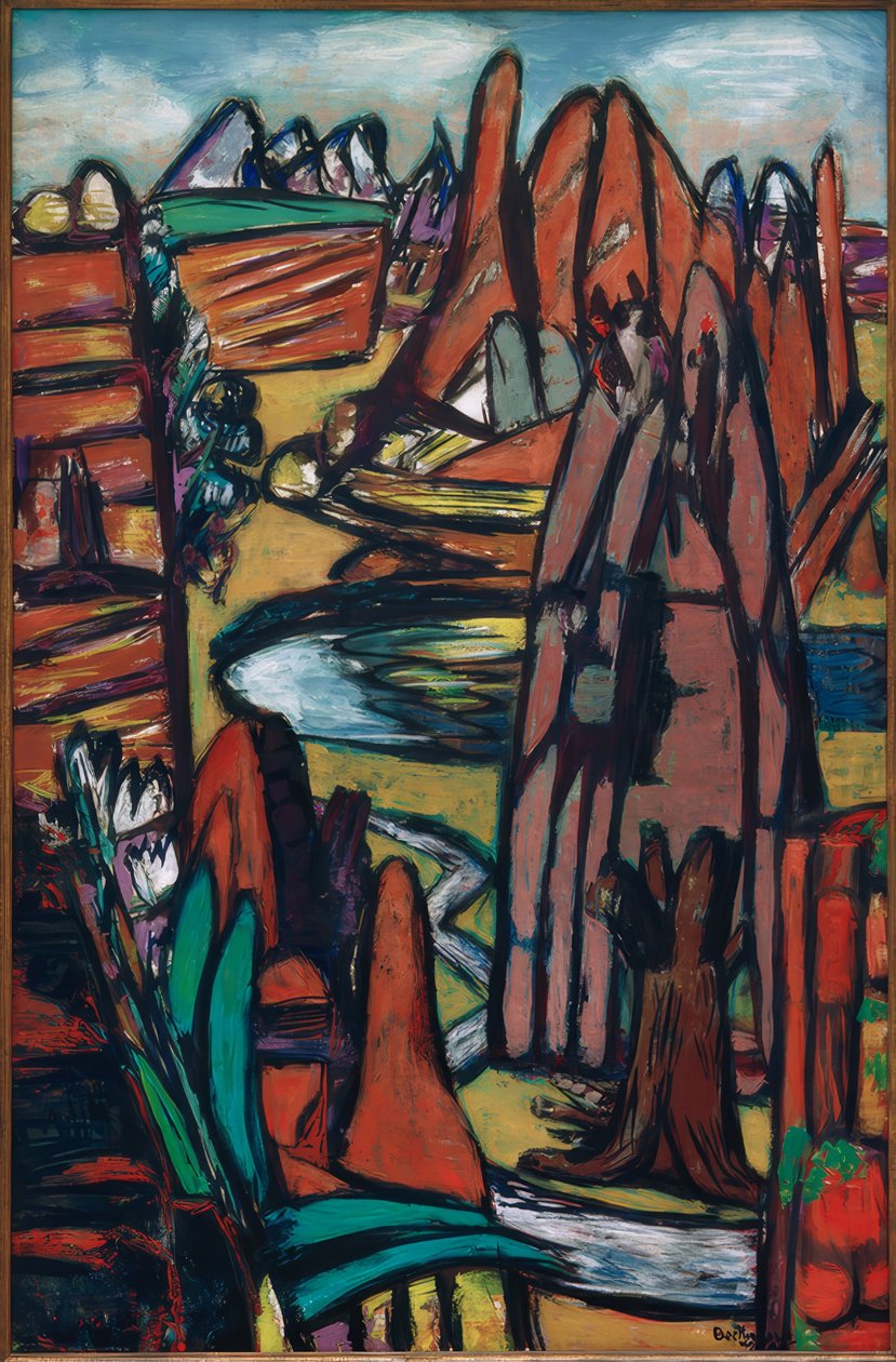 Boulder-Felslandschaft af Max Beckmann