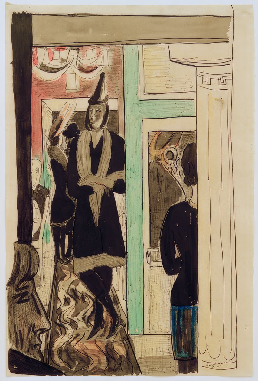 Cafe (telefon) af Max Beckmann