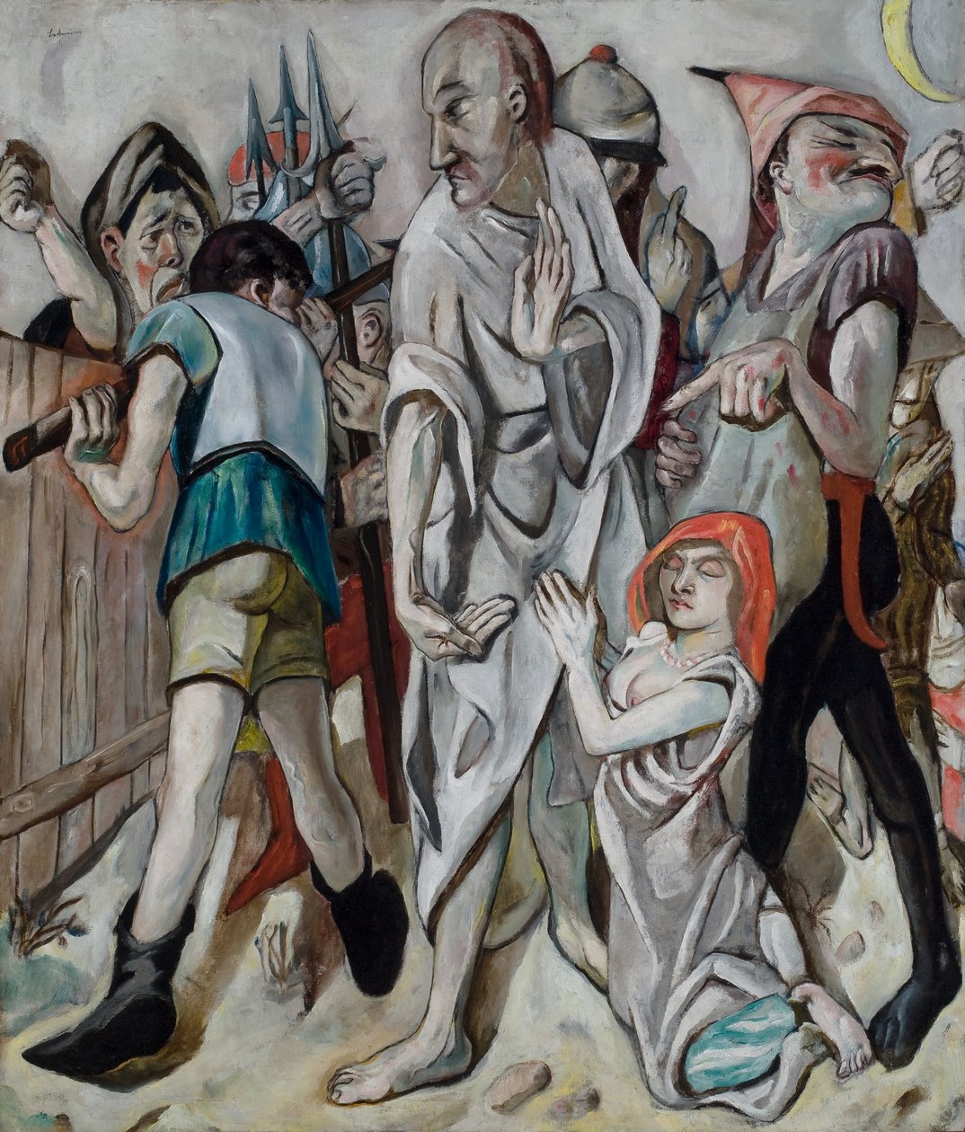 Kristus og kvinden, der blev taget i ægteskabsbrud af Max Beckmann