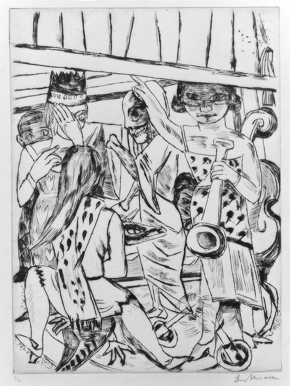 Gardinet går op af Max Beckmann