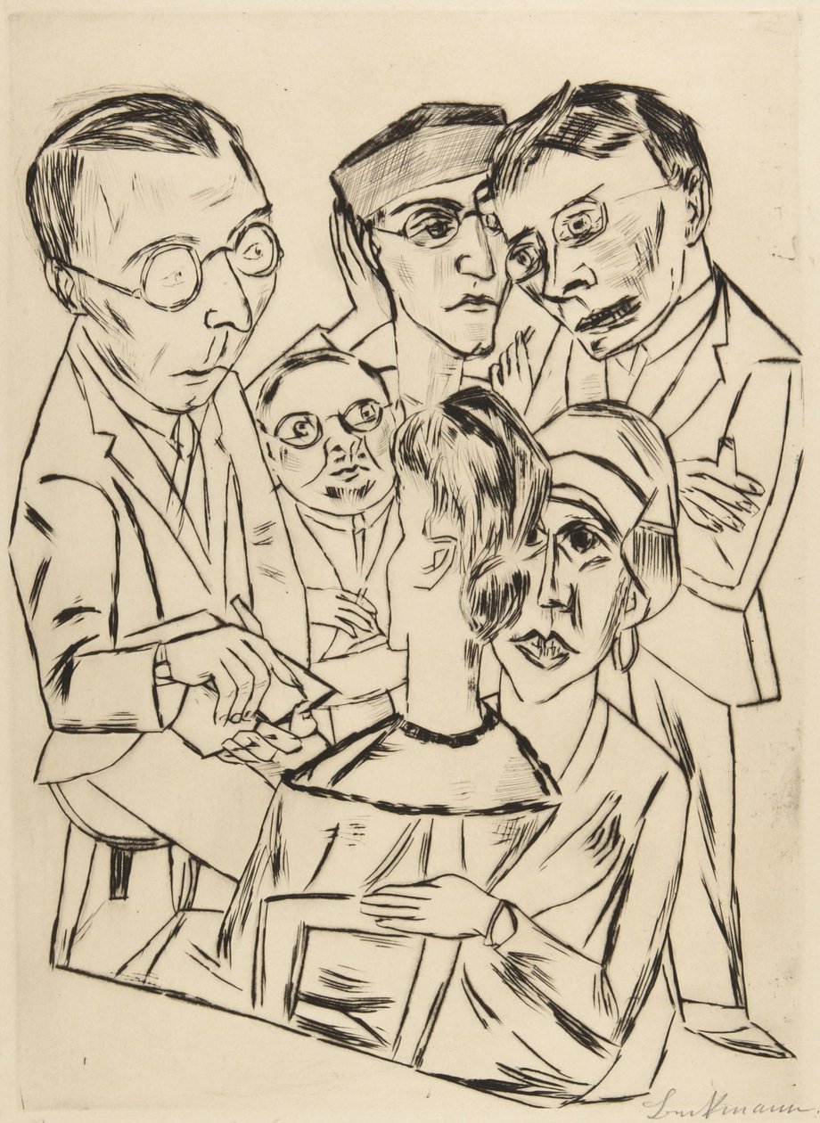 Tegneren i samfundet (The Draftsman in Society) af Max Beckmann