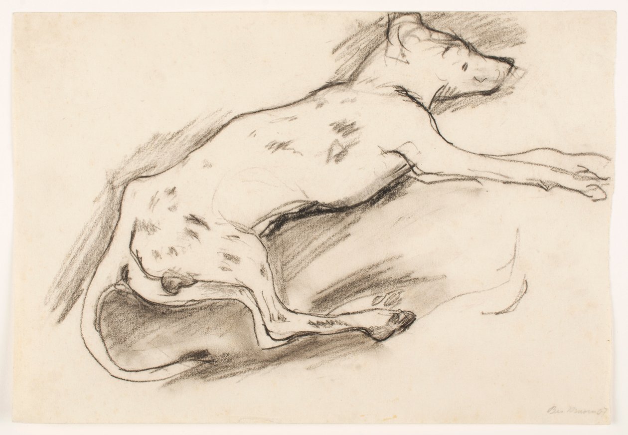 Hund med sorte pletter af Max Beckmann