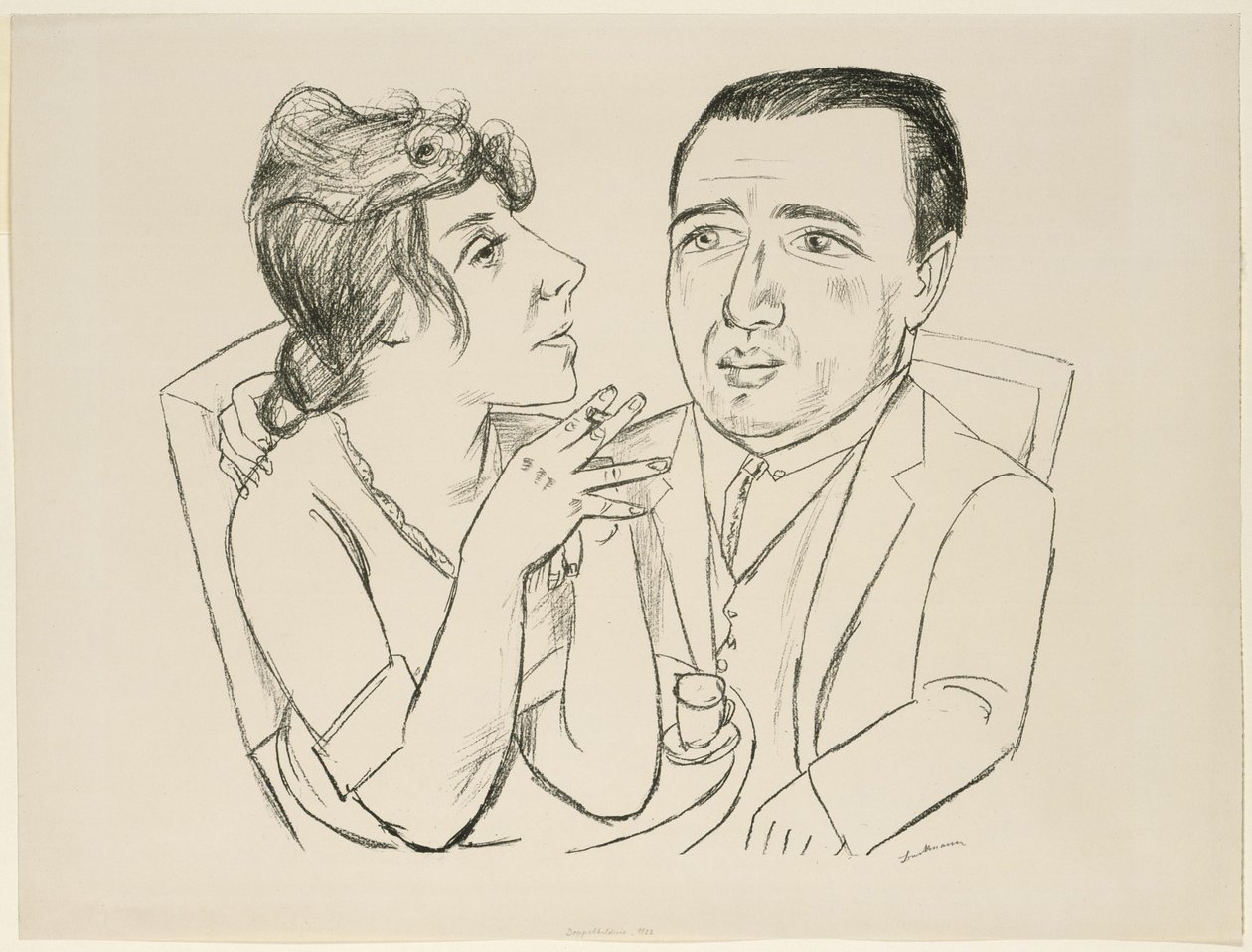 Dobbeltportræt af I.B. Neumann og Martha Stern af Max Beckmann