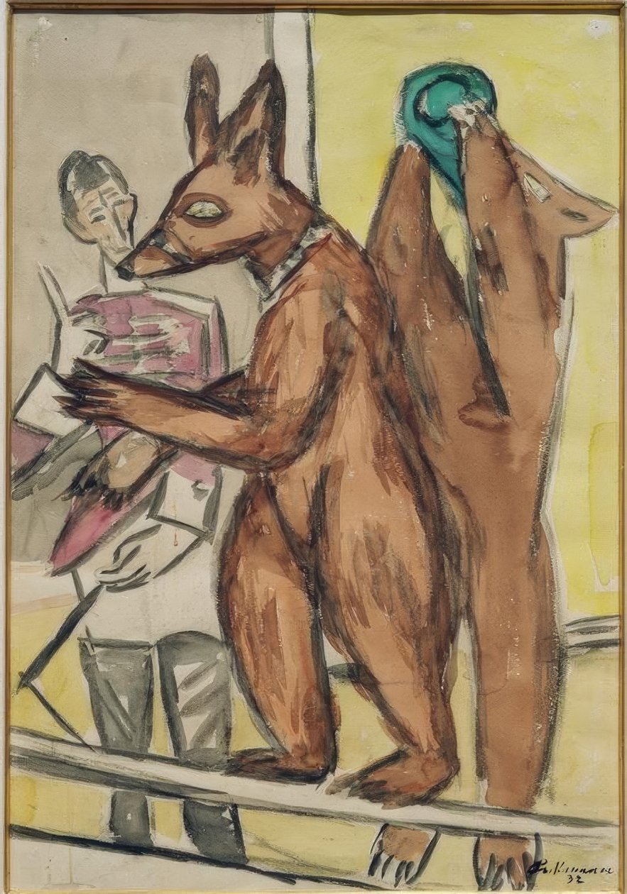 Trænede bjørne af Max Beckmann