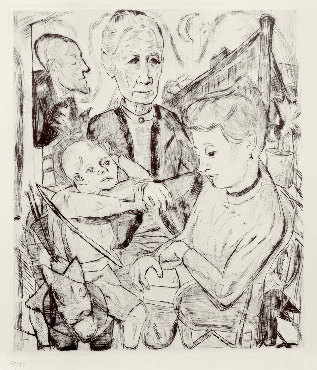 Familiescene af Max Beckmann