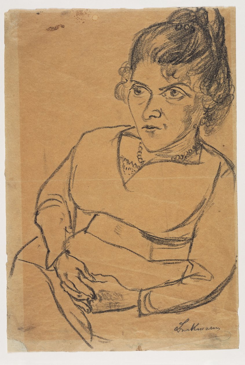 Fridel Battenberg, Halbfigur, sitzend af Max Beckmann