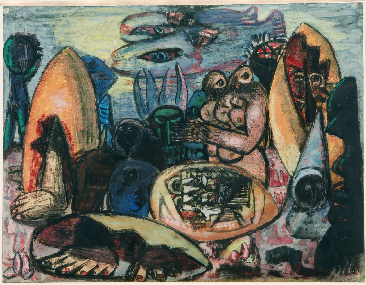 Tidlige mennesker af Max Beckmann
